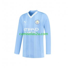 Camisolas de futebol Manchester City Equipamento Principal 2023/24 Manga Comprida